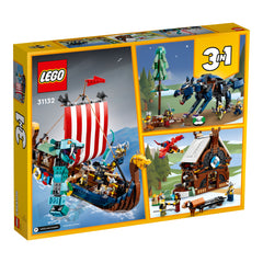 NEU - LEGO Creator 3in1 (31132) Wikingerschiff mit Midgardschlange