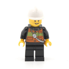LEGO cty0741 -Fire (Reflective Stripe Vest with Pockets and Shoulder Strap, White Fire Helmet)