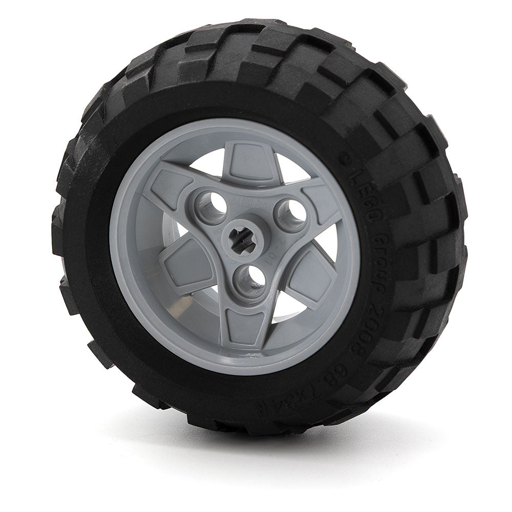 LEGO 41896c03 - Rad 43.2mm x 26mm Technic Racing Small, 3 Pin Holes mit schwarzem Reifen 68.7 x 34