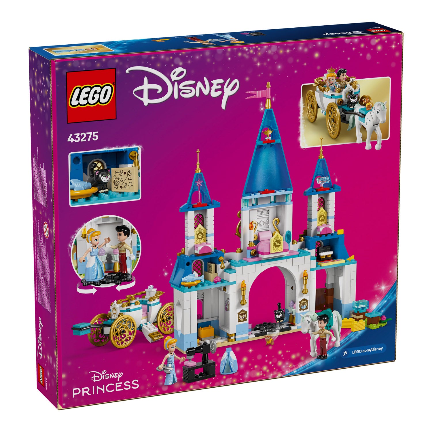 NEU - LEGO Disney (43275) Cinderellas Schloss und Pferdekutsche | Cinderella's Castle & Horse Carriage