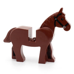 LEGO 4493c01pb05 - Pferd (reddish braun) -schwarzes Zaumzeug