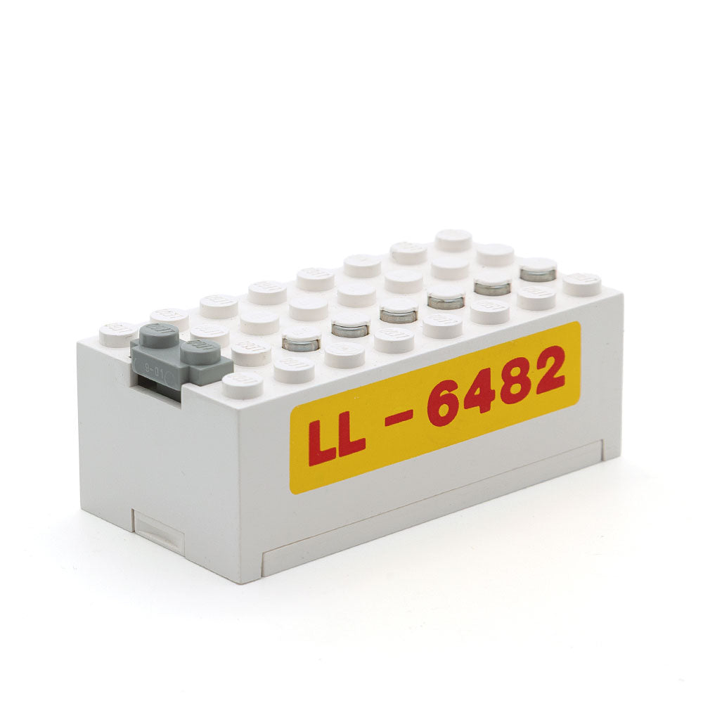 LEGO 4760c01pb03 - Battery Box (9V, Small with LL-6482 Pattern, White)