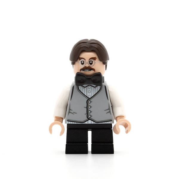 LEGO hp205 - Professor Filius Flitwick (Light Bluish Gray Vest)