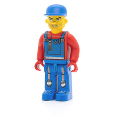 LEGO 4j006 - 4Juniors (Tractor Driver With Blue Overalls, Red Shirt, Plain Blue Cap, Beard Stubble)