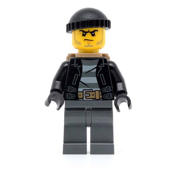 LEGO cty0452 - Police (City Bandit Male with Black Stubble and Backpack)