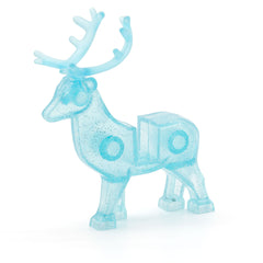 LEGO 51493c01 - Deer with Flexible Rubber Trans-Light Blue Antlers (Patronus - Glitter Trans-Light Blue)