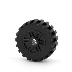 LEGO 55982c01 - Rad 18mm x 14mm mit Axle Hole mit schwarzem Reifen 30.4 x 14 mit versetztem Profil (55982 / 30391)