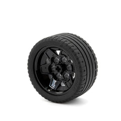 LEGO 56908c04 - Rad 43.2mm x 26mm Technic Racing Small, 6 Pin Holes, mit schwarzen Reifen 56 x 28 (56908 / 41897)