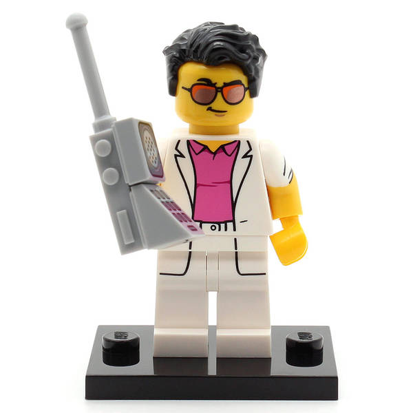 NEW - LEGO col17-12 - Yuppie, Series 17 (Set mit Stand und Zubehör)
