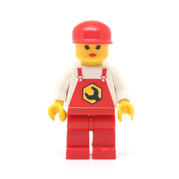 LEGO rep006 - Repair - Overalls Red with Wrench Pattern, Red Legs, Red Cap