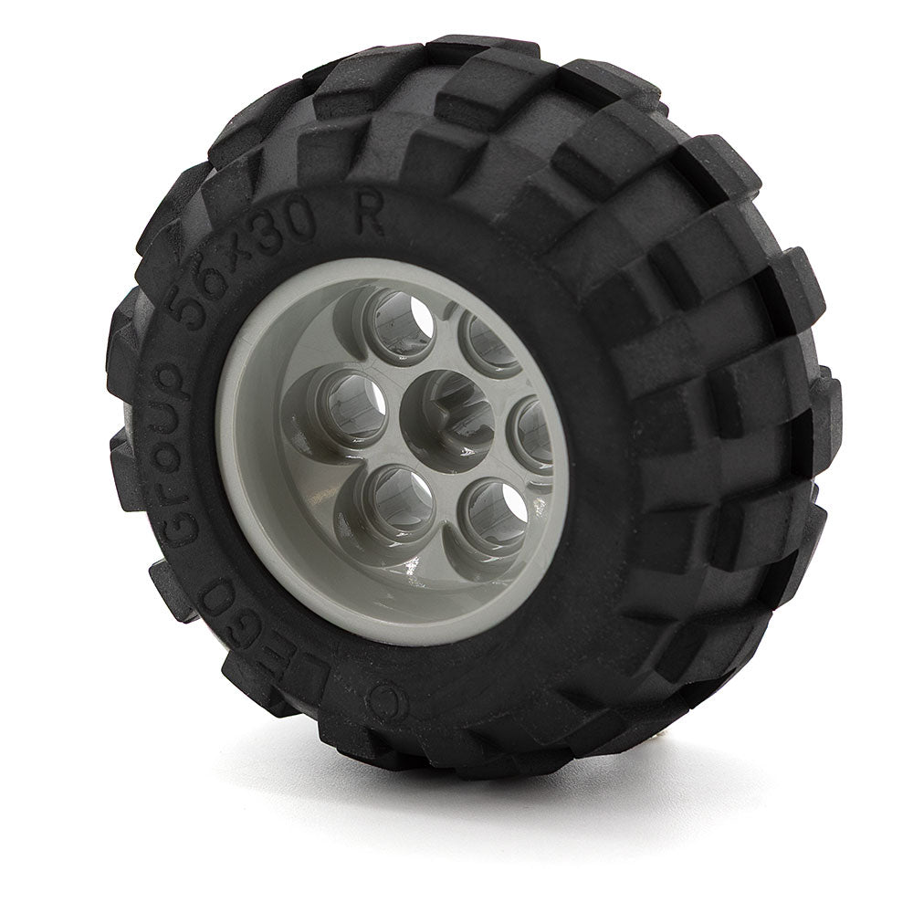 LEGO 6595c01 - Rad 36.8mm x 26mm mit Axle Hole und schwarzem Reifen 56 x 30 (6595 / 32180)