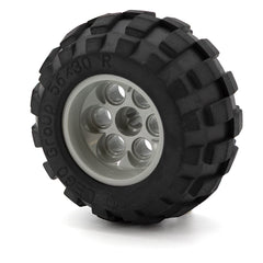 LEGO 6595c01 - Rad 36.8mm x 26mm mit Axle Hole und schwarzem Reifen 56 x 30 (6595 / 32180)