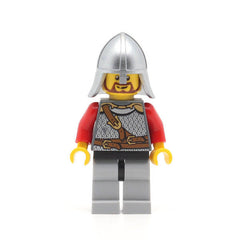 LEGO cas450 - Lion Knight (Kingdoms, Scale Mail with Chest Strap and Belt, Helmet with Neck Protector, Brown Beard Rounded)