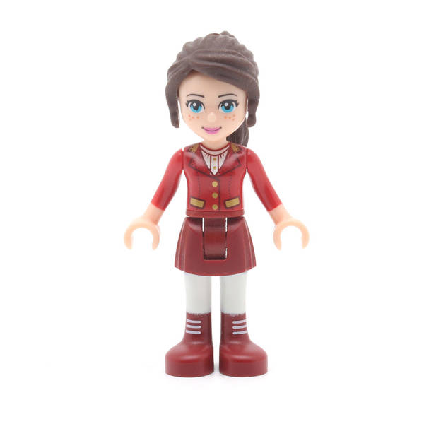 LEGO frnd181 - Friends Naomi (Dark Red Skirt with Laced Boots, Red Jacket)