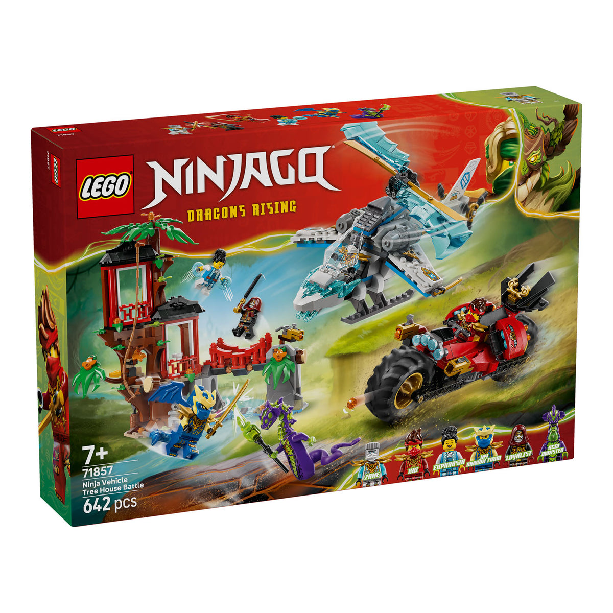 NEU - LEGO Ninjago (71857) Showdown am Baumhaus mit dem Ninja-Bike | Ninja Vehicle Tree House Battle