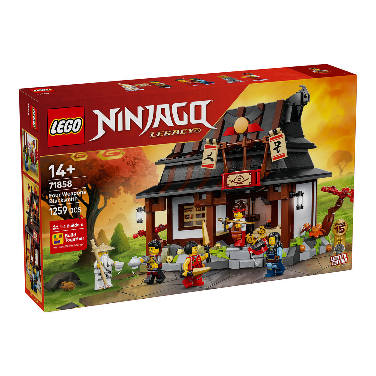 NEU - LEGO Ninjago (71858) 15-jähriges Jubiläum der Vier-Waffen-Schmiede | Four Weapons Blacksmith