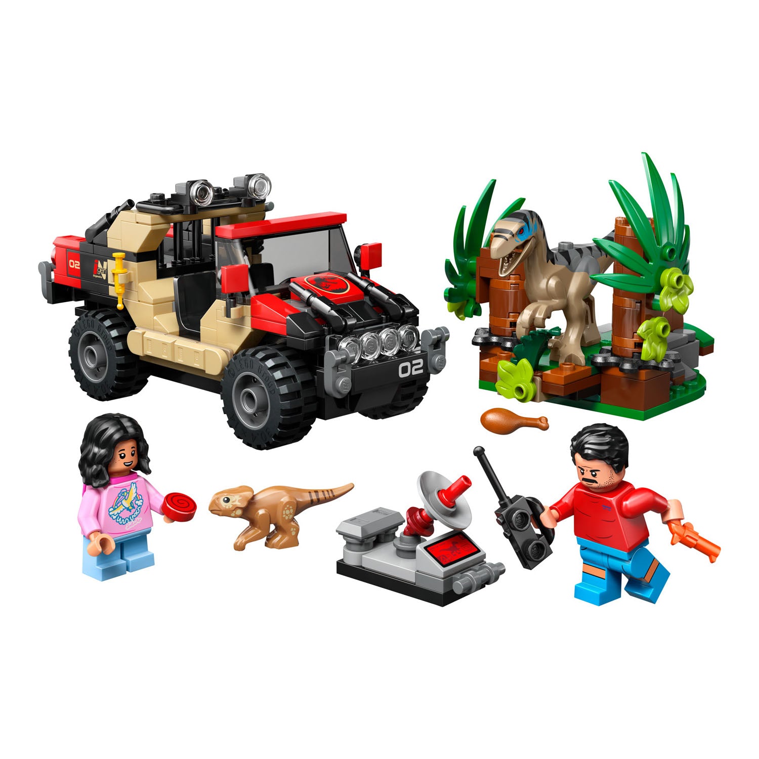 NEU - LEGO Jurassic World (76972) Raptor: Verfolgungsjagd mit dem Geländewagen