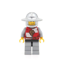 LEGO cas446 - Kingdoms (Lion Knight Quarters, Helmet with Broad Brim, Vertical Cheek Lines)