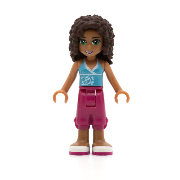 LEGO frnd078 - Friends Andrea (Magenta Cropped Trousers, Medium Azure Top with White Trim)
