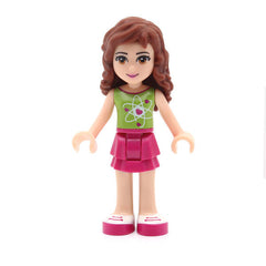 LEGO frnd215 - Friends Olivia (Magenta Layered Skirt, Lime Top with Heart Electron Orbitals Pattern)