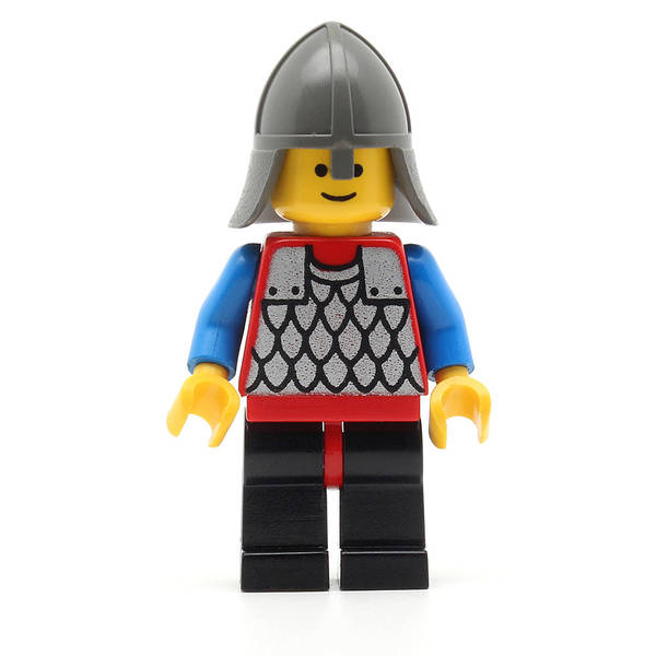 LEGO cas150 - Scale Mail (Red with Blue Arms, Black Legs with Red Hips, Dark Gray Neck-Protector)