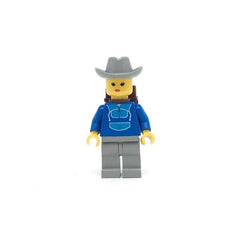 LEGO par046 - Jogging Suit (Light Gray Legs, Light Gray Cowboy Hat, Backpack)