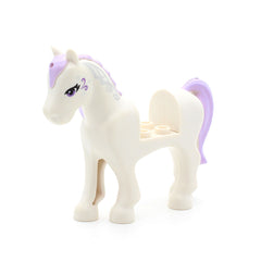 LEGO 93083c01pb07 - Pferd (Elves, weiß mit lila Mähne, lila Augen)