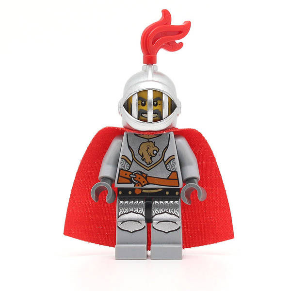 LEGO cas459 - Lion Knight (Kingdoms, Breastplate with Lion Head and Belt, Helmet with Fixed Grille, Cape)