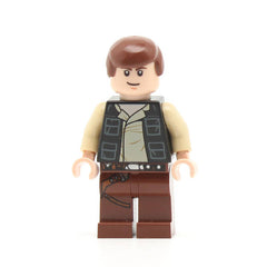 LEGO sw0451 - Han Solo (Reddish Brown Legs with Holster Pattern, Vest with Pockets)