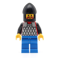 LEGO cas152 - Scale Mail (Red with Black Arms, Blue Legs, Black Chin-Guard)