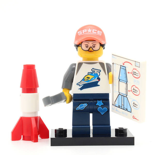 LEGO col20-6 - Space Fan, Series 20 (Set mit Stand und Zubehör)