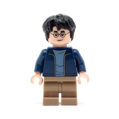LEGO hp175 - Harry Potter (Dark Blue Open Jacket, Dark Tan Medium Legs)