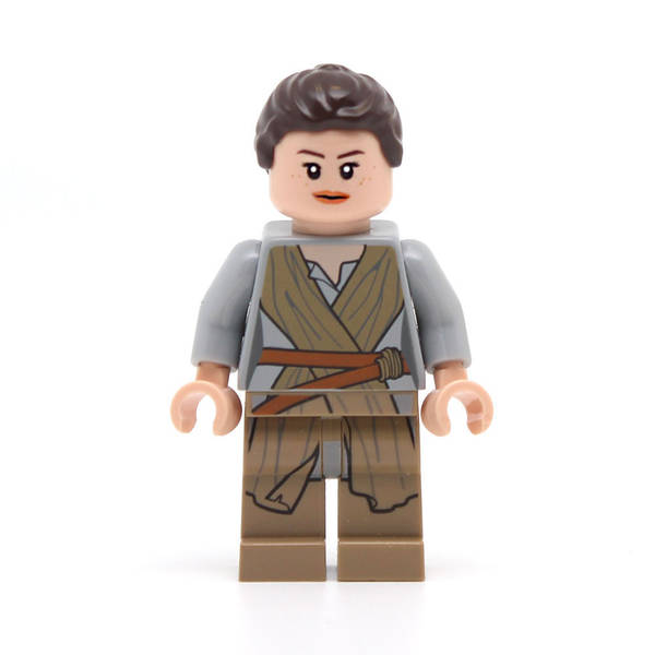 LEGO sw0677 - Rey, (Dark Tan Tied Robe)