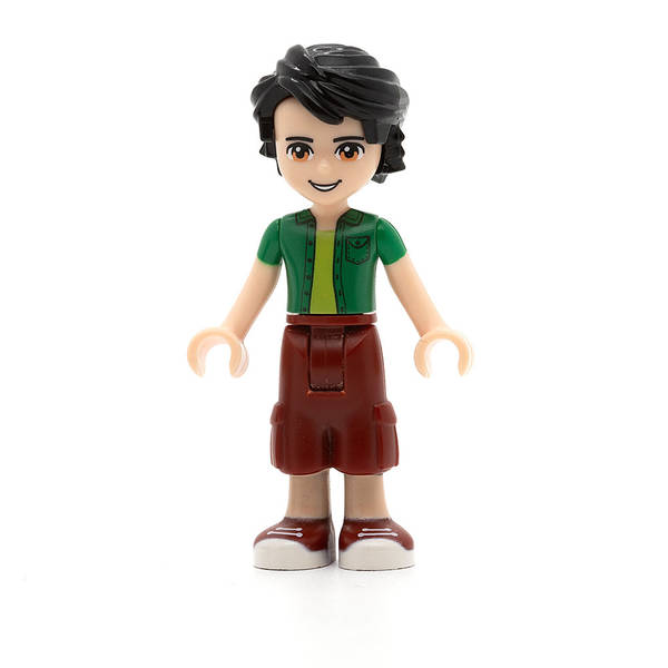 LEGO frnd182 - Friends Oliver (Dark Red Cropped Trousers Large Pockets, Green Shirt)
