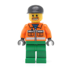 LEGO cty0046 - Sanitary Engineer 1 (Green Legs, Beard around Mouth)
