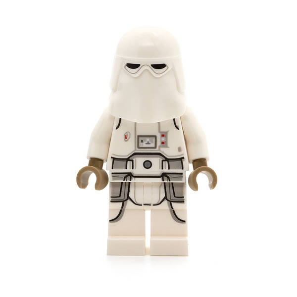 LEGO sw1180 - Snowtrooper (Female, Printed Legs, Dark Tan Hands, Reddish Brown Head, Open Mouth Smirk)