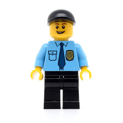 LEGO cty0298 - Police (City Shirt with Dark Blue Tie and Gold Badge, Black Legs, Black Cap)