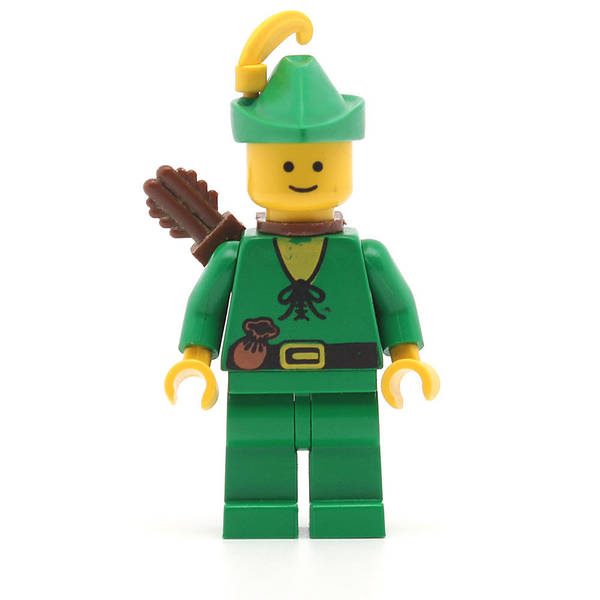 LEGO cas123a - Forestman (Pouch, Green Hat, Yellow Feather, Quiver)