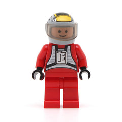 LEGO sw0032 Rebel Pilot B-wing (Yellow Head, Light Gray Helmet, Trans-Yellow Visor)