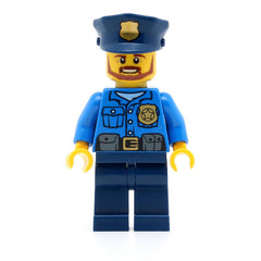 LEGO cty0477 - Police (City Officer, Gold Badge, Police Hat, Beard)