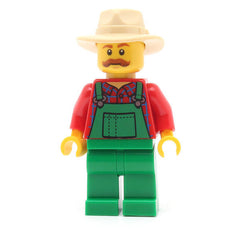 LEGO hol100 - Farmer (Green Overall, Tan Fedora, Moustache)