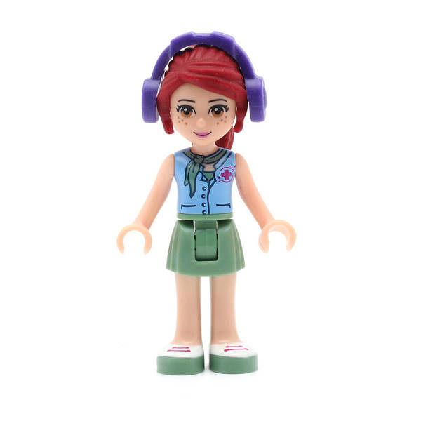 LEGO frnd080 - Friends Mia (Sand Green Skirt, Medium Blue Top with Red Cross Logo and Scarf)