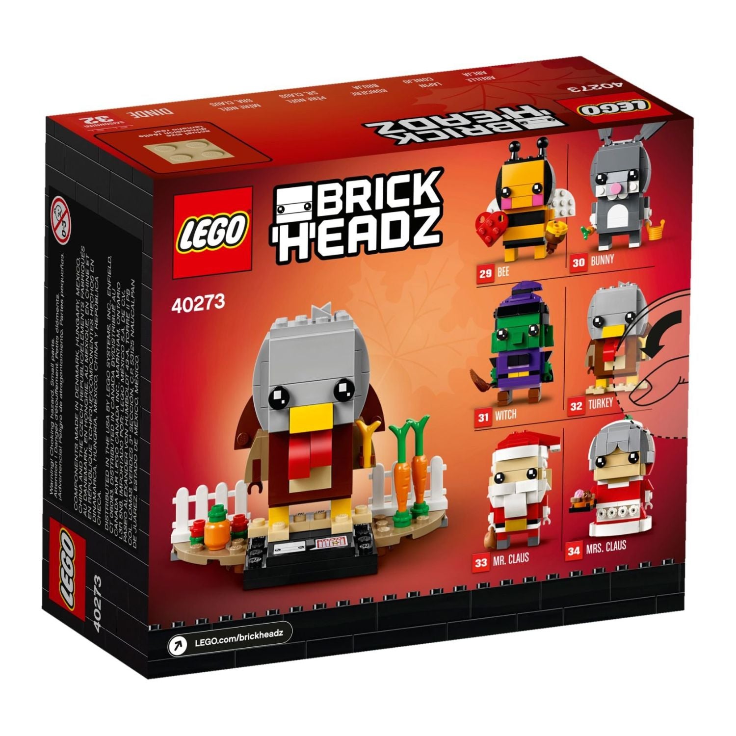 NEU - LEGO BrickHeadz (40273) Erntedank-Truthahn | Turkey