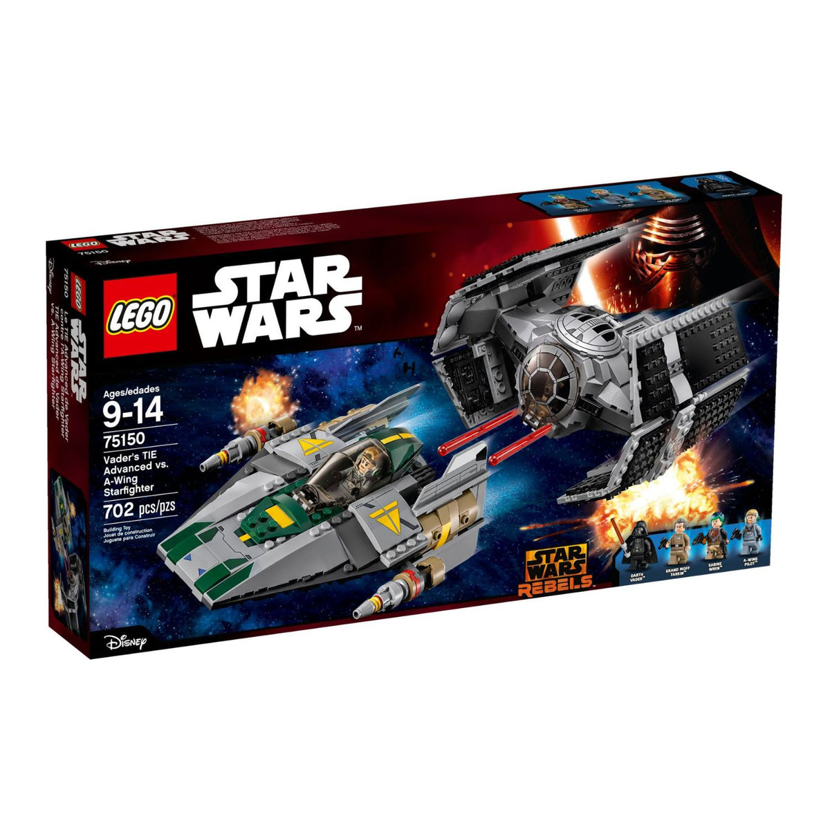 NEU - LEGO STAR WARS (75150) Vader's TIE Advanced vs. A-Wing Starfighter