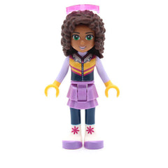 LEGO frnd219 - Friends Andrea (Medium Lavender Skirt, Ski Vest, Glasses)