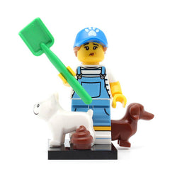 LEGO col19-9 - Dog Sitter, Series 19 (Set mit Stand und Zubehör)