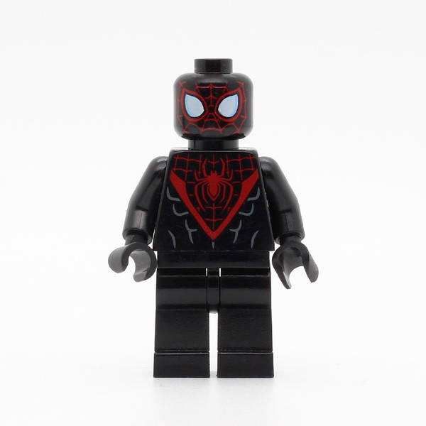 LEGO sh540 - Spider-Man (Miles Morales, Red Webbing on Head, Black Hands)