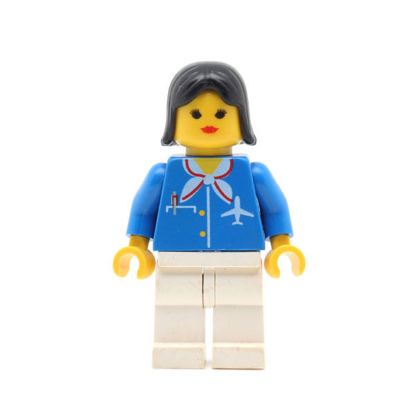 LEGO air010 - Airport (Blue with Scarf, Black Female Hair)
