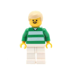 LEGO soc028 - Soccer Player (Green & White Team  #9 on Back)