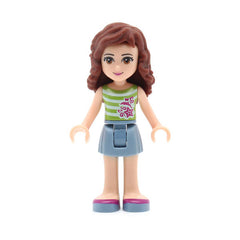 LEGO frnd073 - Friends Olivia (Sand Blue Skirt, Green Top with White Stripes)